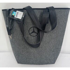 NWT Mercedes-Benz Grey Large Shopper Bag Tote Handbag Purse with Logo Lineard
